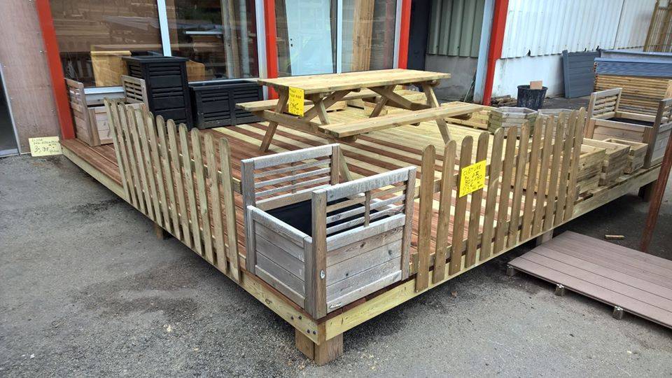 exemple de terrasse avec cloture