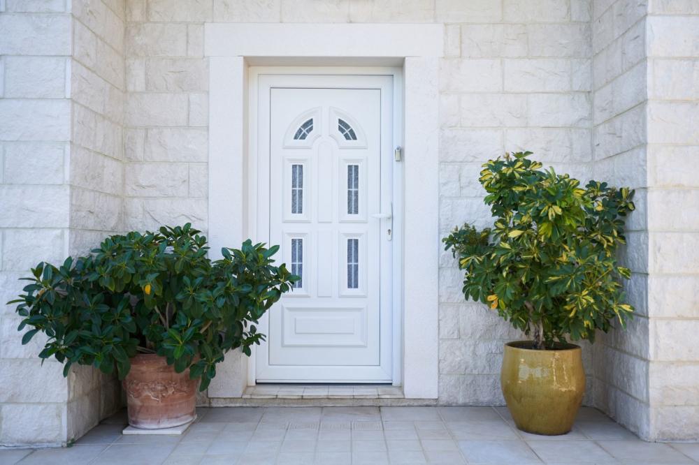 porte maison blanche
